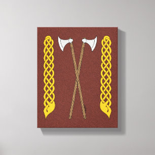 Dänisch/Wikingaketten überquert mit Kunstwerken Leinwanddruck