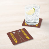 Dänisch/Wikingaketten überquert mit Kunstwerken Rechteckiger Pappuntersetzer (Vor Ort)