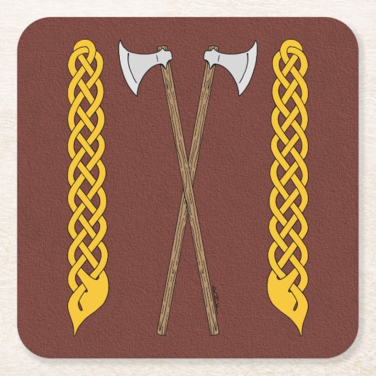 Dänisch/Wikingaketten überquert mit Kunstwerken Rechteckiger Pappuntersetzer (Vorderseite)