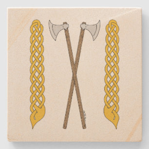 Dänisch/Wikingaketten überquert mit Kunstwerken Steinuntersetzer