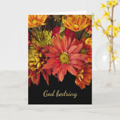 Dänisch wird bald mit Herbst-Blume-Arrangement fer Karte (Gelbe Blume)