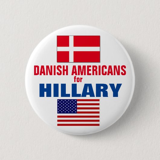 Dänische Amerikaner für Hillary 2016 Button (Vorderseite)