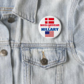 Dänische Amerikaner für Hillary 2016 Button (Beispiel)