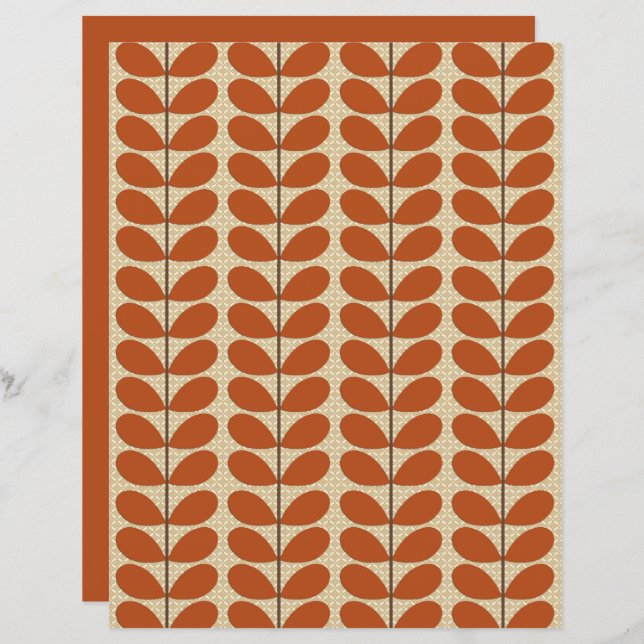 Dänische Blätter aus dem Mittelalter, Rostbraun un (Vorne/Hinten)