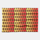 Dänische Blätter des Mittelalters, braun, orange & Küchentuch (Horizontal)