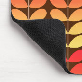 Dänische Blätter des Mittelalters, braun, orange & Mousepad (Ecke)