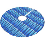 Dänische Blätter des mittleren Jahrhunderts, Marin Polyester Weihnachtsbaumdecke (Schrägansicht)