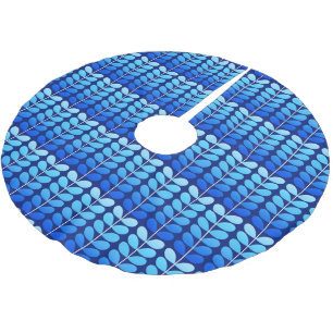 Dänische Blätter des mittleren Jahrhunderts, Marin Polyester Weihnachtsbaumdecke