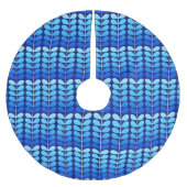 Dänische Blätter des mittleren Jahrhunderts, Marin Polyester Weihnachtsbaumdecke (Vorderseite)