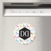 Dänische Dogge DD Muster Magnet (In Situ (Geschirrspüler))
