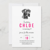 Dänische Dogge Einladung (Rückseite)