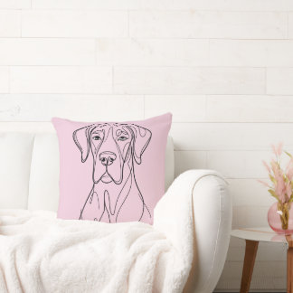 Dänische Dogge Linienzeichnung  Kissen