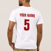 Dänische Eishockeyflagge mit Zurück-Print T-Shirt (Rückseite)