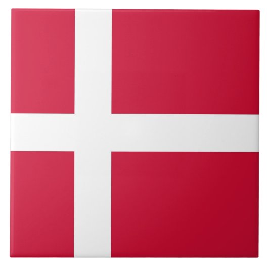 Dänische Flag Tile Fliese (Vorderseite)