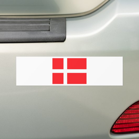 Dänische Flagge Autoaufkleber (Auf Auto)