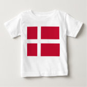Dänische Flagge Baby T-shirt (Vorderseite)