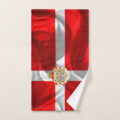 Dänische Flagge Badhandtuch Set (Handtuch)