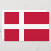 Dänische Flagge Briefpapier (Vorne/Hinten)