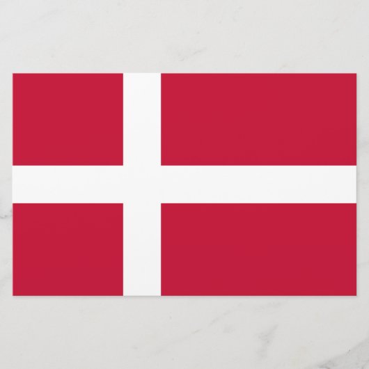 Dänische Flagge Briefpapier (Vorderseite)