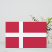 Dänische Flagge Briefpapier (Stehend Vorderseite)
