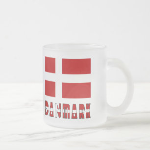 Dänische Flagge Dänemark Dannebrog Mattglastasse