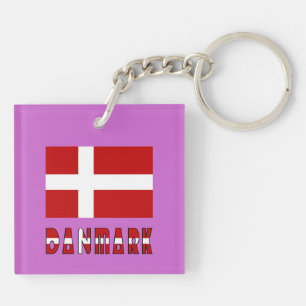 Dänische Flagge Dänemark Dannebrog Schlüsselanhänger