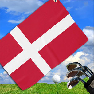 Dänische Flagge / Dänemark Golf / Sport Golf Kop Golfhandtuch