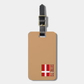 Dänische Flagge Danmark Dannebrog Gepäckanhänger (Vorderseite vertikal)