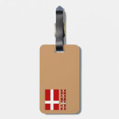 Dänische Flagge Danmark Dannebrog Gepäckanhänger (Rückseite vertikal)