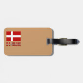 Dänische Flagge Danmark Dannebrog Gepäckanhänger (Rückseite horizontal)