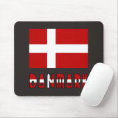 Dänische Flagge Danmark Dannebrog Mousepad (Mit Mouse)