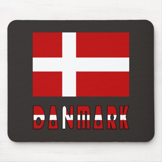 Dänische Flagge Danmark Dannebrog Mousepad (Vorne)