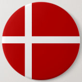 Dänische Flagge Dannebrog Red White Button (Vorderseite)