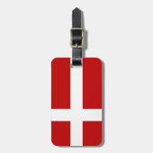 Dänische Flagge Dannebrog Red White Gepäckanhänger (Vorderseite vertikal)