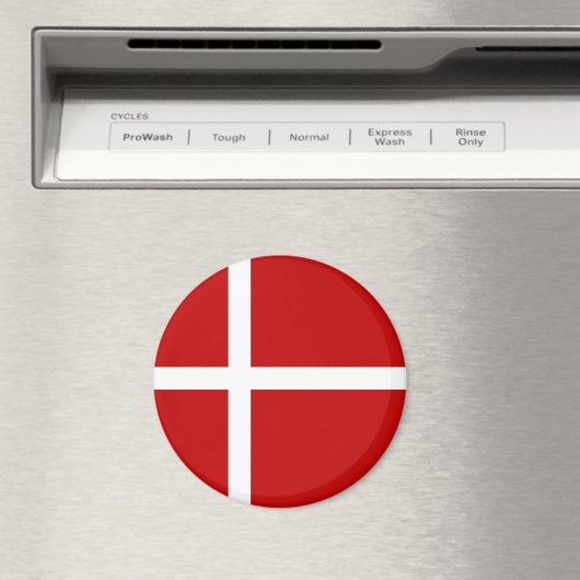 Dänische Flagge Dannebrog Red White Magnet (In Situ (Geschirrspüler))