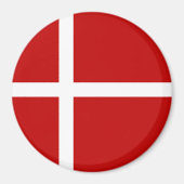 Dänische Flagge Dannebrog Red White Magnet (Vorne)