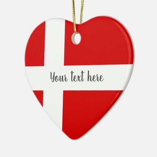 Dänische Flagge der Keramik Ornament (Links)