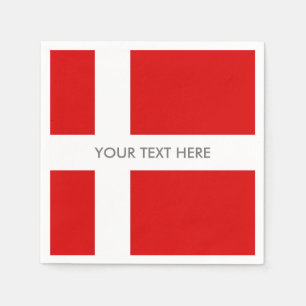 Dänische Flagge der kundenspezifischen Serviette