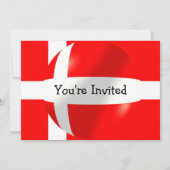Dänische Flagge Einladung (Vorderseite)