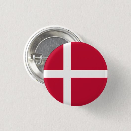 Dänische Flagge, Flagge Dänemarks Button (Vorne & Hinten)