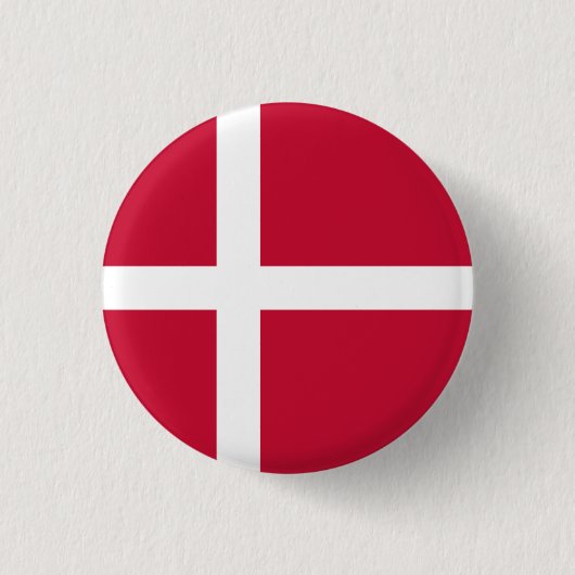 Dänische Flagge, Flagge Dänemarks Button (Vorderseite)