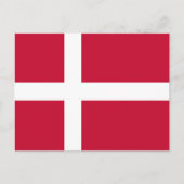 Dänische Flagge, Flagge Dänemarks Postkarte (Vorderseite)