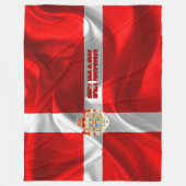 Dänische Flagge Fleecedecke (Vorderseite)