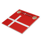 Dänische Flagge Fliese (Seite)