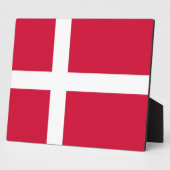 Dänische Flagge Fotoplatte (Seite)
