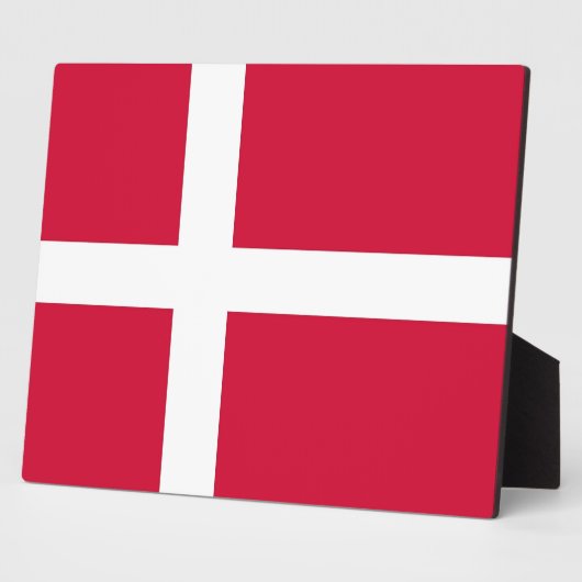 Dänische Flagge Fotoplatte (Seite)