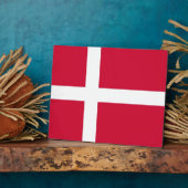Dänische Flagge Fotoplatte (Seite)