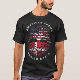 Dänische Flagge für Amerikanische Groß T-Shirt
