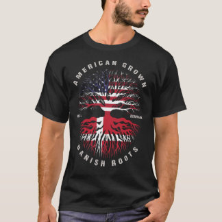 Dänische Flagge für Amerikanische Groß T-Shirt