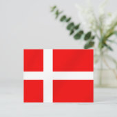 Dänische Flagge für Dänen Postkarte (Stehend Vorderseite)